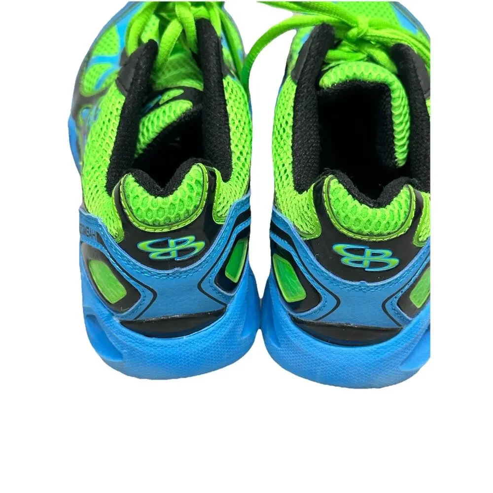 Boombah Womens 8.5 Blue Neon Green Black Athletic Shoes Running